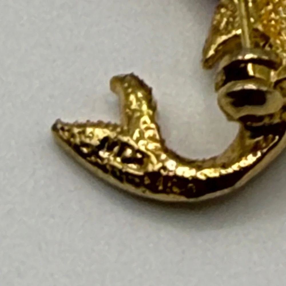 MJ Jewelry Vintage Red Yellow Enamel Rhinestone Double Dolphin Brooch